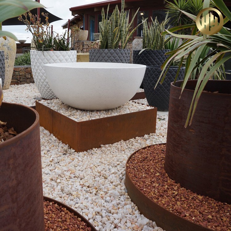 Courtyard Corten Steel Rusty Metal Landscape Decoration Garden Edging