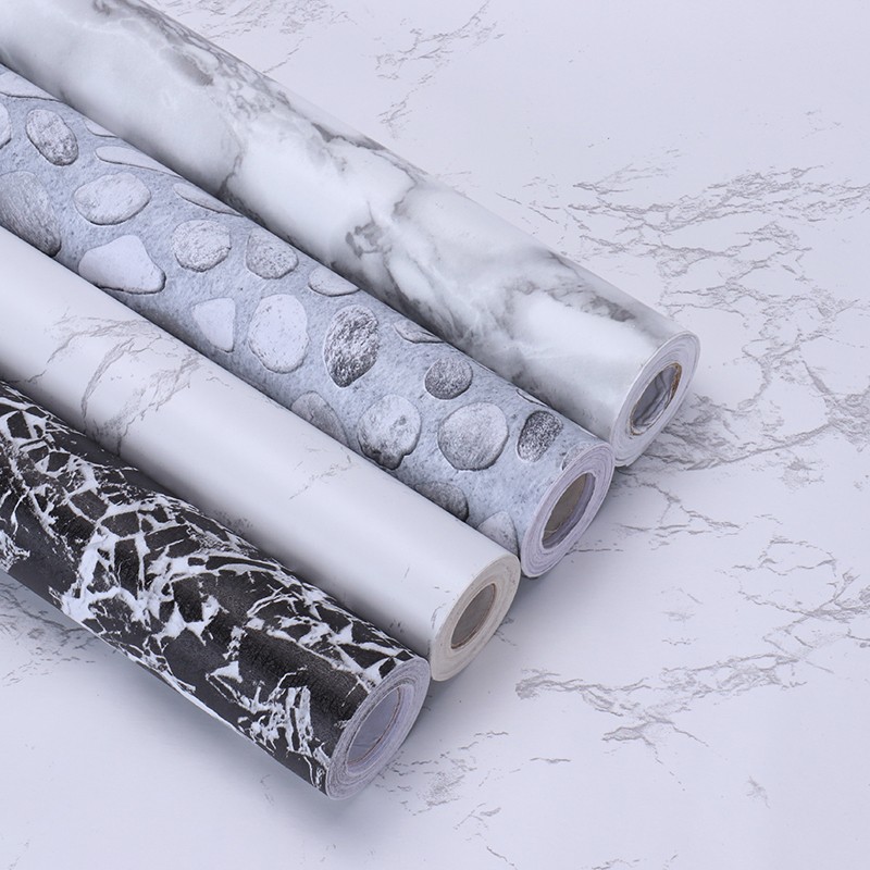 Cheap custom size vintage self adhesive 3d PVC Self-adhesive marble wallpaper rolls