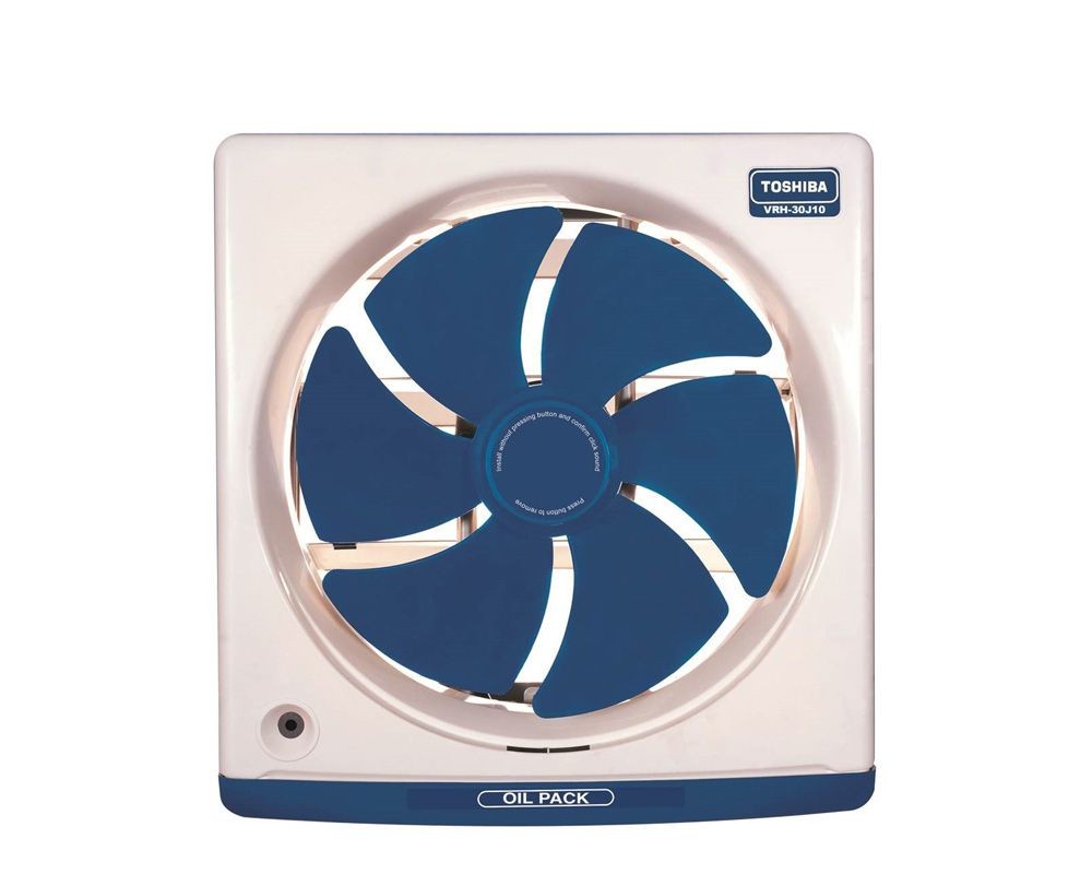 TOSHIBA Kitchen Ventilating Fan 30cm x 30cm In Dark Blue Or Off White Color With Oil Drawer VRH30J10