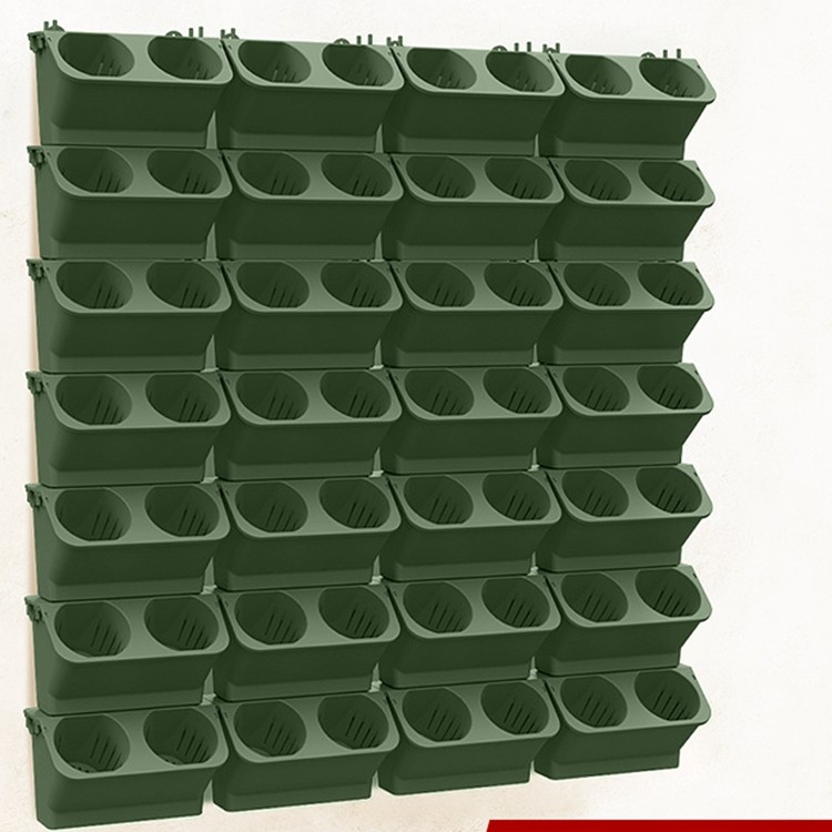 green vertical wall garden pot plant planter flower pot plastic wall hanging